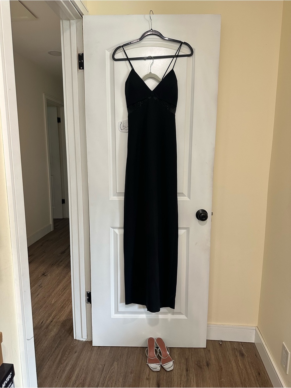 Aiden Black Spaghetti-Strap Maxi Slip Dress